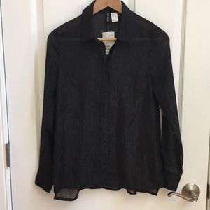 Brand New Sheer Button up Shirt